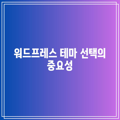 테마와 플러그인을 바로 알아보는 워드프레스 홈페이지 제작 안내