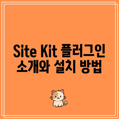 Site Kit 플러그인으로 워드프레스와 구글 애널리틱스 연결하기