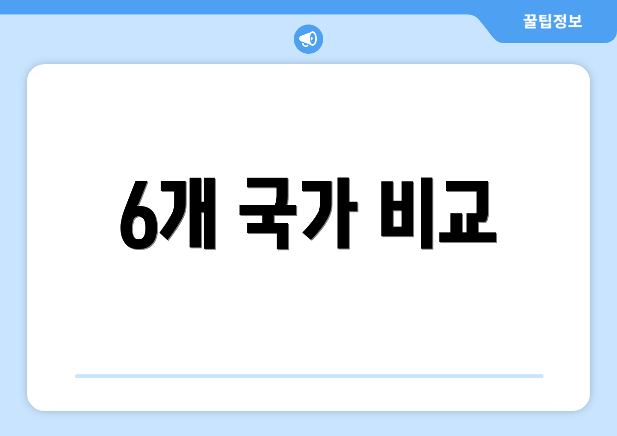 6개 국가 비교