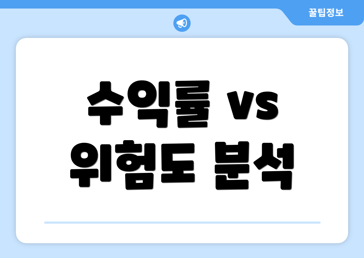 수익률 vs 위험도 분석